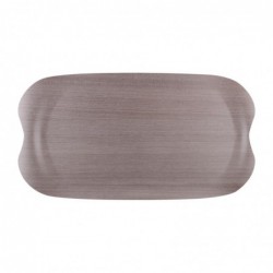 Plateau de service Roltex Wave 43x23cm bois gris veiné DS020 Roltex