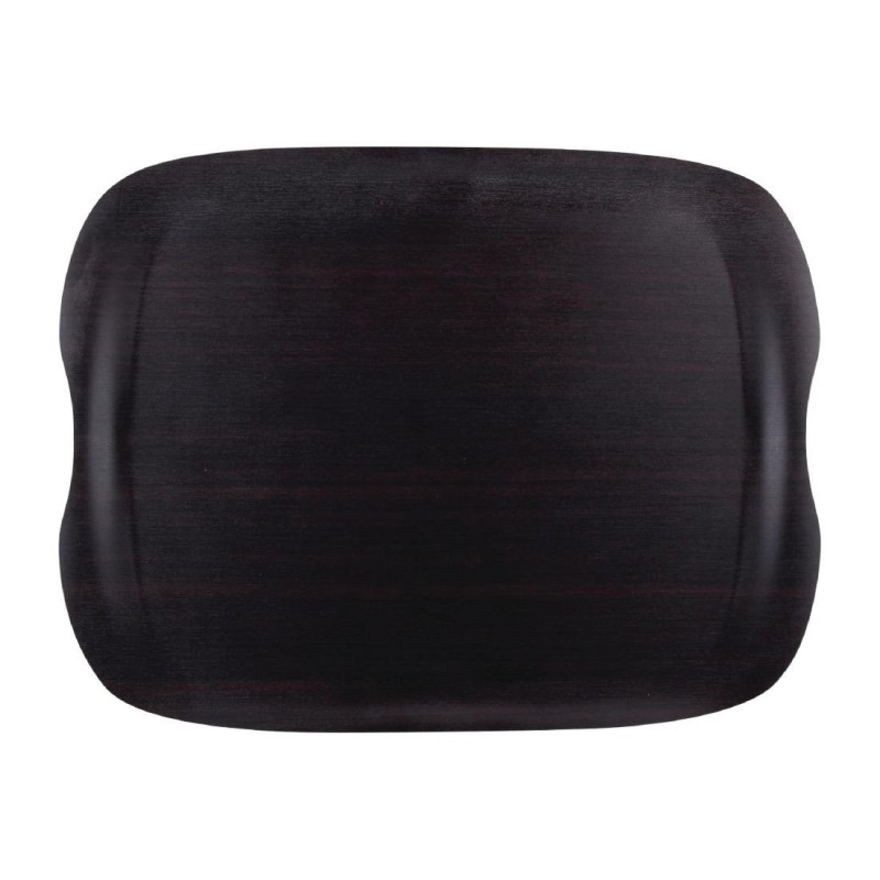 Plateau de service Roltex Wave 43x33cm bois foncé veiné DS026 Roltex Plateau de service Roltex Wave 43x33cm bois foncé veiné DS026 Roltex