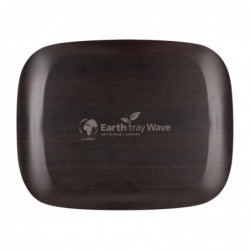 Plateau de service Roltex Wave 46x36cm bois foncé veiné DS030 Roltex