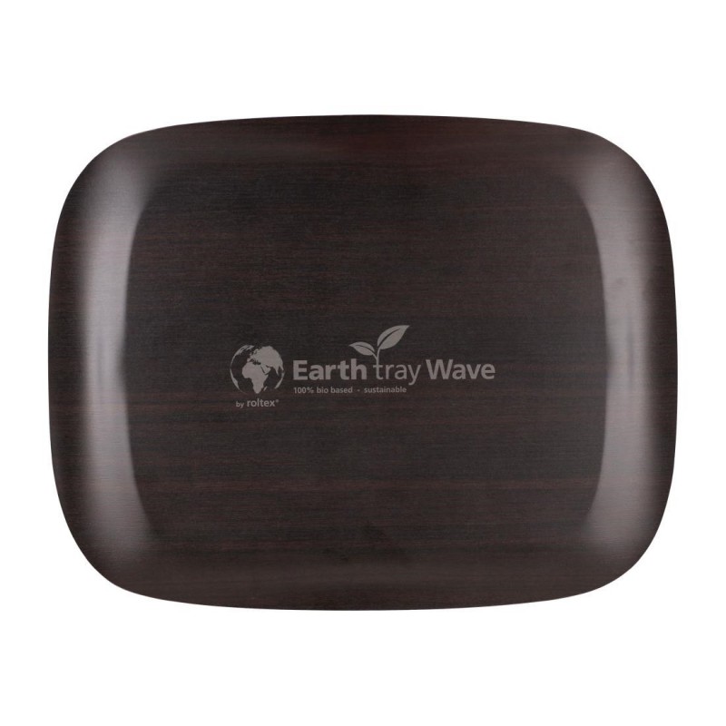 Plateau de service Roltex Wave 46x36cm bois foncé veiné DS030 Roltex Plateau de service Roltex Wave 46x36cm bois foncé veiné DS030 Roltex