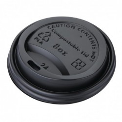Couvercles gobelets boissons chaudes CPLA compostables Fiesta Compostable 225 ml (lot de 50) DS054 Fiesta