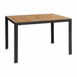Table rectangulaire en acier et acacia Bolero 120 cm DS153 Bolero