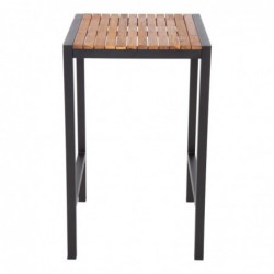 Mange-debout carré en acier et acacia Bolero 60 cm DS155 Bolero