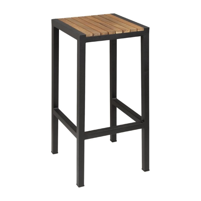 Tabourets de bar en acier et acacia Bolero (lot de 2) DS156 Bolero Tabourets de bar en acier et acacia Bolero (lot de 2) DS156 Bolero