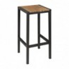 Tabourets de bar en acier et acacia Bolero (lot de 2) DS156 Bolero