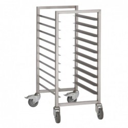 Chariot à glissières inox Gastro M 600x400mm 10 niveaux DS456 Gastro M