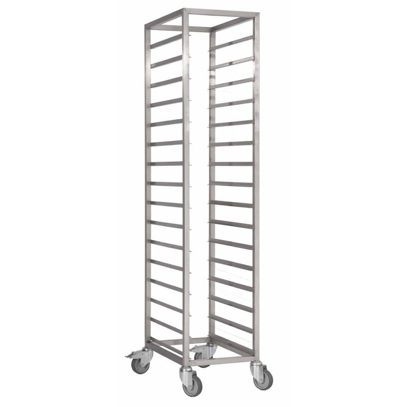 Chariot à glissières inox Gastro M GN 2/1 18 niveaux DS458 Gastro M Chariot à glissières inox Gastro M GN 2/1 18 niveaux DS458 Gastro M