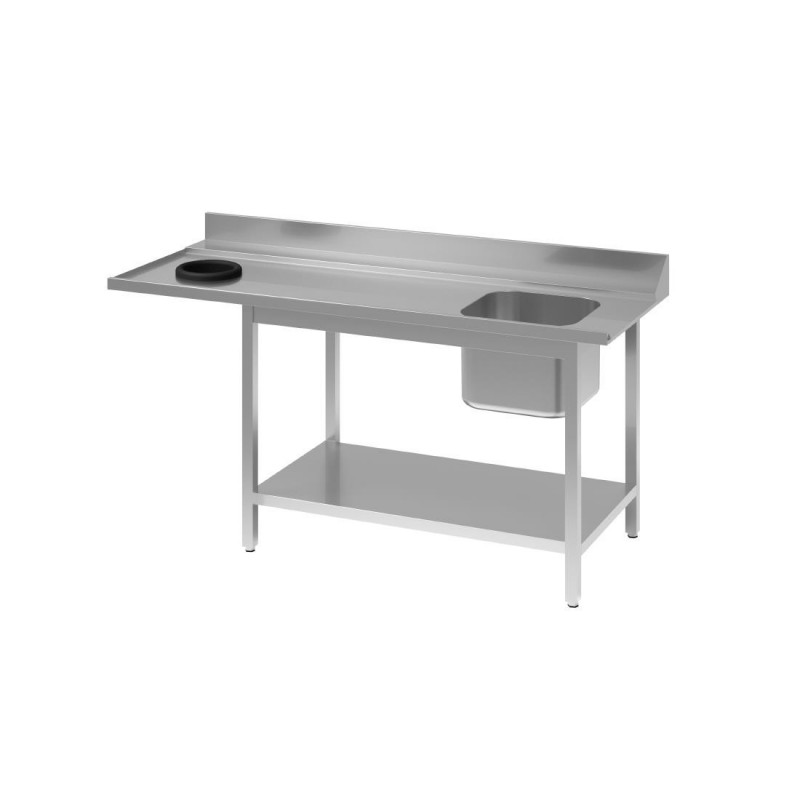 Table d'entrée lave-vaisselle inox avec bac à droite TVO dosseret et tablette inférieure Gastro M 1000 x 700mm DS465 Gastro M Table d'entrée lave-vaisselle inox avec bac à droite TVO dosseret et tablette inférieure Gastro M 1000 x 700mm DS465 Gastro M