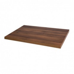 Plateau de table rectangulaire pré-percé Bolero chêne rustique 700mm DT442 Bolero