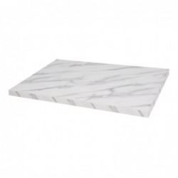 Plateau de table rectangulaire pré-percé Bolero effet marbre 1100 x 700 mm DT447 Bolero