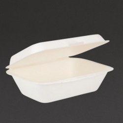 Barquettes à charnière en bagasse compostables Fiesta Compostable 18