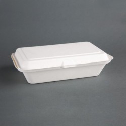 Barquettes à charnière en bagasse compostables Fiesta Compostable 24