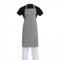 Tablier bavette Whites carreaux noirs et blancs A275 Whites Chefs Clothing