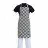 Tablier bavette Whites carreaux noirs et blancs A275 Whites Chefs Clothing