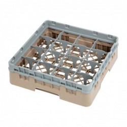 Casier à verres 16 compartiments Camrack Cambro beige hauteur max 92mm DW550 Cambro