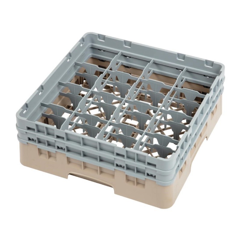 Casier à verres 16 compartiments Camrack Cambro beige hauteur max 133mm DW551 Cambro Casier à verres 16 compartiments Camrack Cambro beige hauteur max 133mm DW551 Cambro