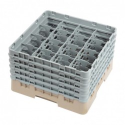 Casier à verres 16 compartiments Camrack Cambro beige hauteur max 257mm DW552 Cambro