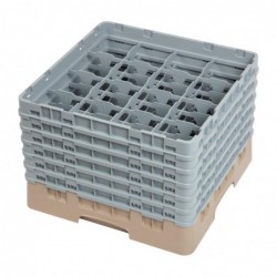 Casier à verres 16 compartiments Camrack Cambro beige hauteur max 298mm DW553 Cambro