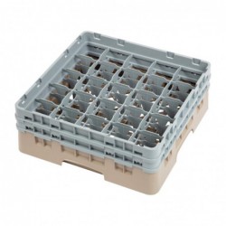 Casier à verres 25 compartiments Camrack Cambro beige hauteur max 133mm DW555 Cambro