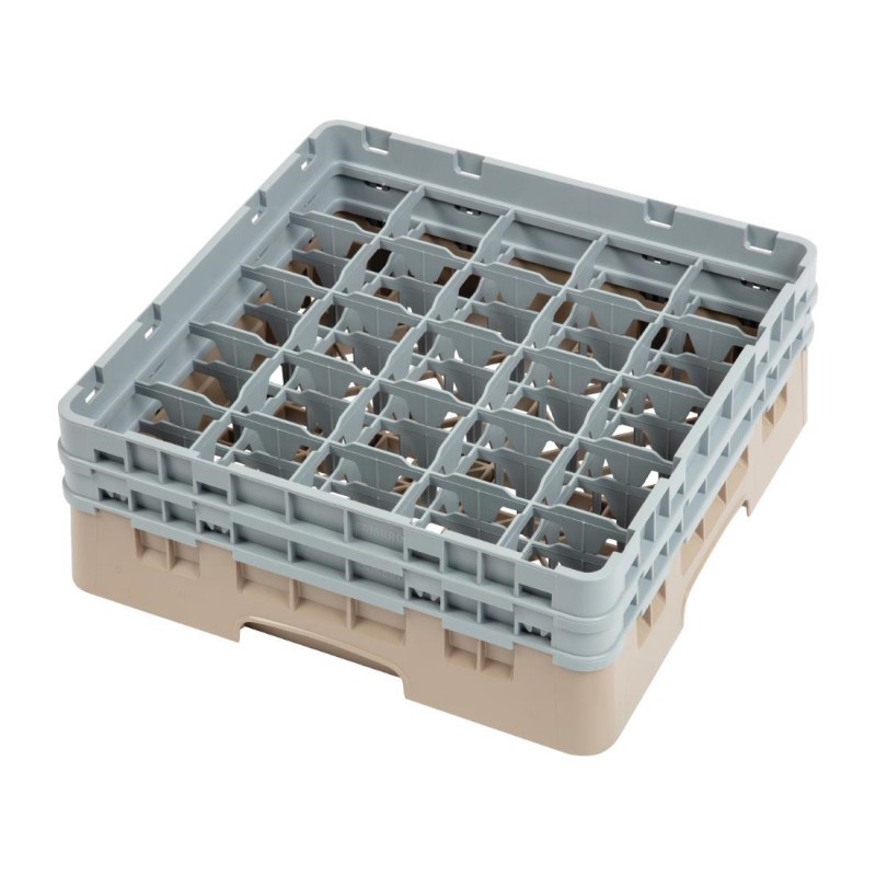 Casier à verres 25 compartiments Camrack Cambro beige hauteur max 133mm DW555 Cambro Casier à verres 25 compartiments Camrack Cambro beige hauteur max 133mm DW555 Cambro