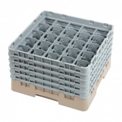 Casier à verres 25 compartiments Camrack Cambro beige hauteur max 257mm DW556 Cambro