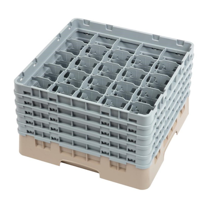 Casier à verres 25 compartiments Camrack Cambro beige hauteur max 257mm DW556 Cambro Casier à verres 25 compartiments Camrack Cambro beige hauteur max 257mm DW556 Cambro