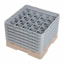 Casier à verres 25 compartiments Camrack Cambro beige hauteur max 298mm DW557 Cambro