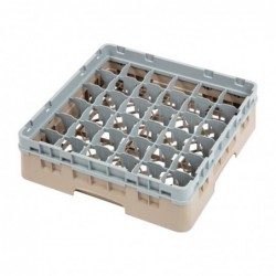 Casier à verres 36 compartiments Camrack Cambro beige hauteur max 92mm DW558 Cambro