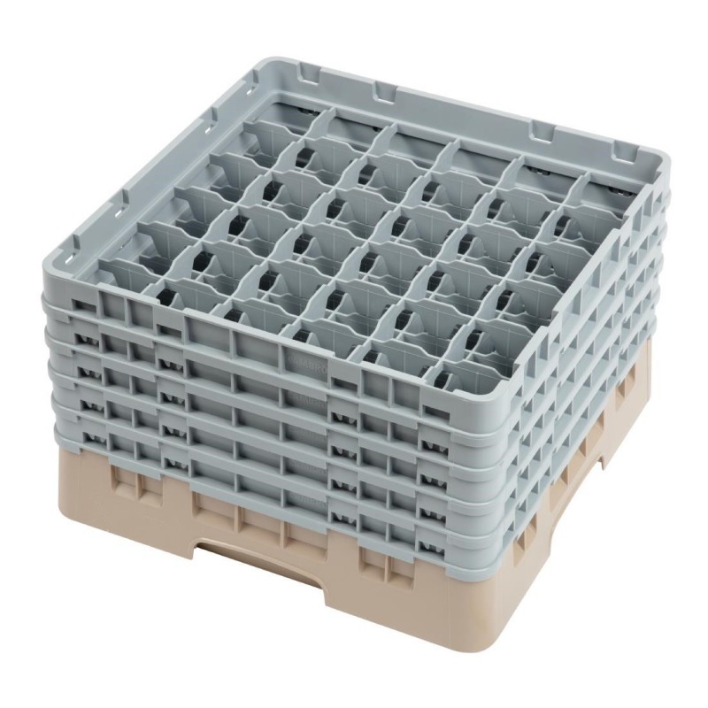 Casier à verres 36 compartiments Camrack Cambro beige hauteur max 257mm DW559 Cambro Casier à verres 36 compartiments Camrack Cambro beige hauteur max 257mm DW559 Cambro