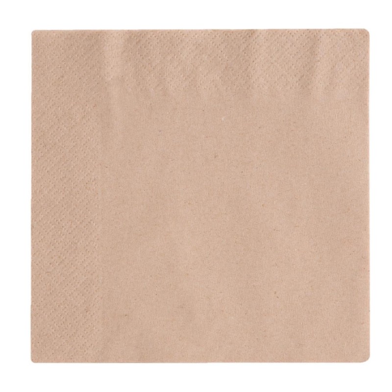 Serviettes snacking 2 plis compostables Vegware 33cm (Lot de 2000) DW621 Vegware Serviettes snacking 2 plis compostables Vegware 33cm (Lot de 2000) DW621 Vegware