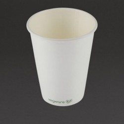 Gobelets boissons chaudes compostables Vegware blancs 34 cl (x1000) DW623 Vegware