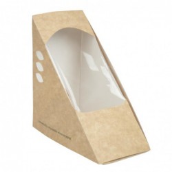Boîtes sandwichs triangles kraft standards Vegware 65mm (x500) DW624 Vegware