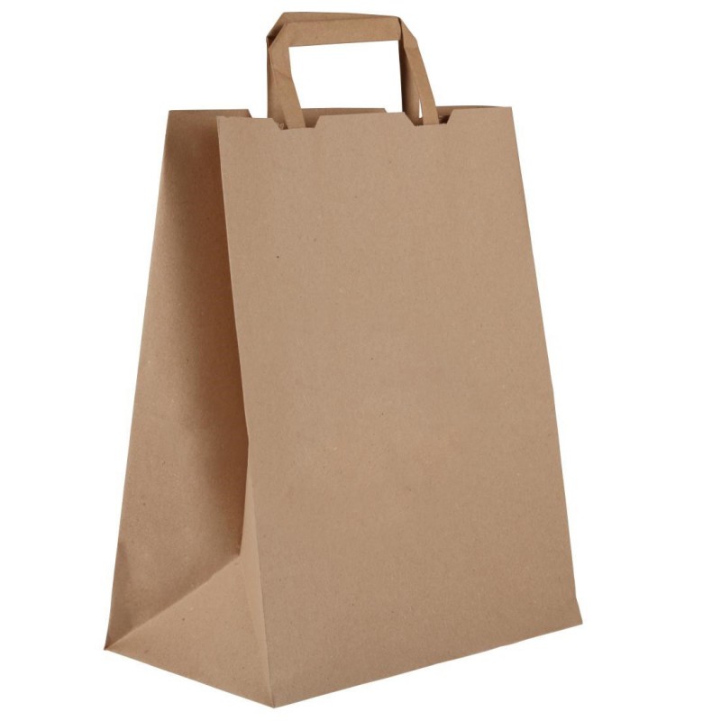 Grands sacs compostables en papier recyclé Vegware largeur 25 cm (x250) DW628 Vegware Grands sacs compostables en papier recyclé Vegware largeur 25 cm (x250) DW628 Vegware