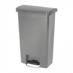 Poubelle à pédale frontale Rubbermaid Slim Jim grise 50L DY115 Slim Jim