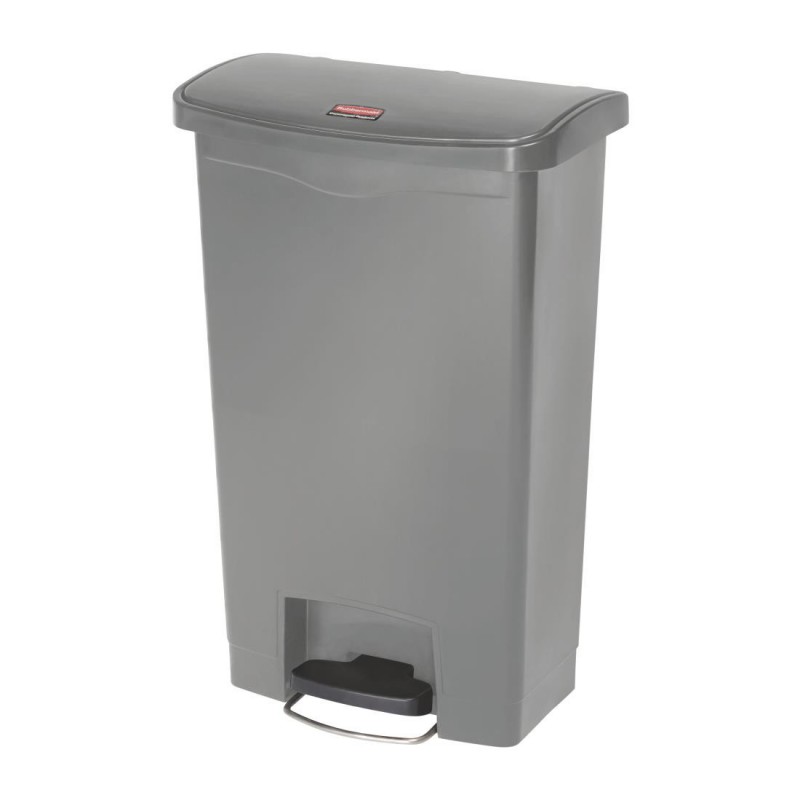 Poubelle à pédale frontale Rubbermaid Slim Jim grise 50L DY115 Slim Jim Poubelle à pédale frontale Rubbermaid Slim Jim grise 50L DY115 Slim Jim