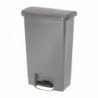 Poubelle à pédale frontale Rubbermaid Slim Jim grise 50L DY115 Slim Jim