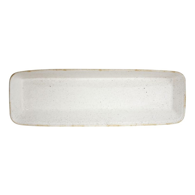 Plats à four rectangulaires Churchill Stonecast Hints blanc orge 160 x 530 mm (lot de 2) DY203 Churchill Plats à four rectangulaires Churchill Stonecast Hints blanc orge 160 x 530 mm (lot de 2) DY203 Churchill