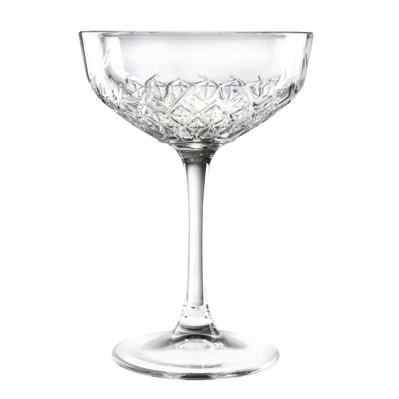 Coupes à champagne Utopia Timeless Vintage 270ml (lot de 12) DY301 Utopia Coupes à champagne Utopia Timeless Vintage 270ml (lot de 12) DY301 Utopia