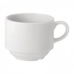 Tasses empilables Utopia Pure White 200 ml (lot de 24) DY332 Utopia