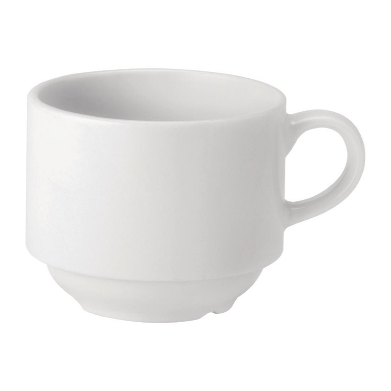 Tasses empilables Utopia Pure White 200 ml (lot de 24) DY332 Utopia Tasses empilables Utopia Pure White 200 ml (lot de 24) DY332 Utopia
