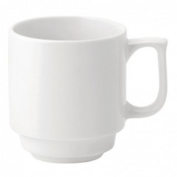 Mugs empilables Utopia Pure White 280 ml (lot de 36) DY336 Utopia