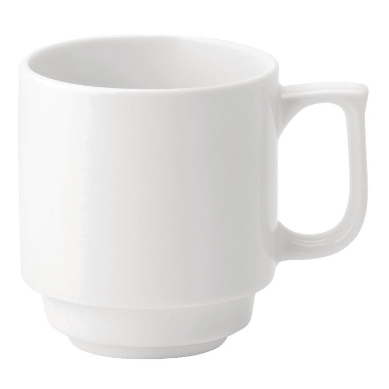 Mugs empilables Utopia Pure White 280 ml (lot de 36) DY336 Utopia Mugs empilables Utopia Pure White 280 ml (lot de 36) DY336 Utopia
