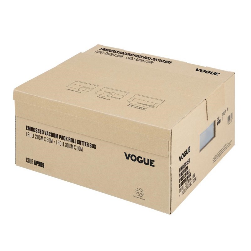 Rouleau d'emballage sous vide Vogue avec boîte de découpe (gaufré) 200 mm et 300 mm Rouleau d'emballage sous vide Vogue avec boîte de découpe (gaufré) 200 mm et 300 mm
