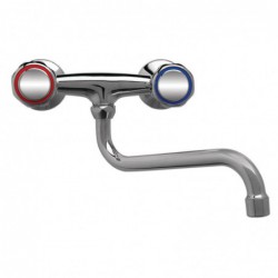 Robinet mélangeur bi-trou standard fixation murale col bas 300mm Gastro M DY385 Gastro M