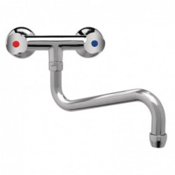 Robinet mélangeur bi-trou modèle lourd 3/4" fixation murale col bas 250 mm Gastro M DY390 Gastro M
