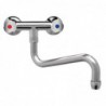 Robinet mélangeur bi-trou modèle lourd 3/4" fixation murale col bas 250 mm Gastro M DY390 Gastro M