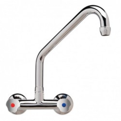 Robinet mélangeur bi-trou modèle lourd 3/4" fixation murale col haut 250 mm Gastro M DY393 Gastro M