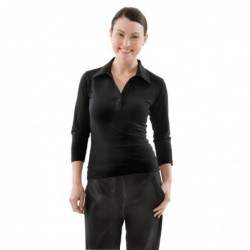 T-Shirt col V femme Uniform Works noir L B038-L Chef Works