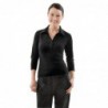 T-Shirt col V femme Uniform Works noir L B038-L Chef Works