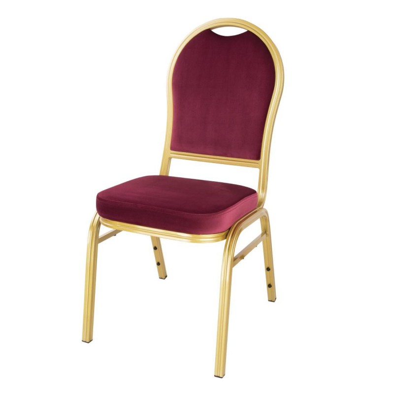 Chaises de banquet bordeaux Bolero Regal (lot de 4) DY695 Bolero Chaises de banquet bordeaux Bolero Regal (lot de 4) DY695 Bolero